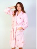 Strawberry Print Flannel House Robe W/ Pockets